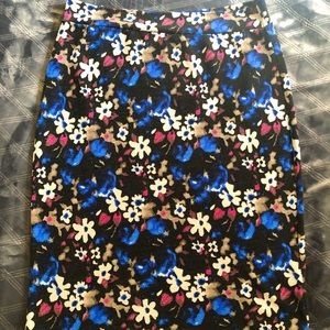 GILLI Floral Knit Pencil Skirt